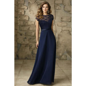 Mori Lee Madeline Gardner Bridesmaid Mother Of Bride 101 Navy Sz  US 10, Uk 12